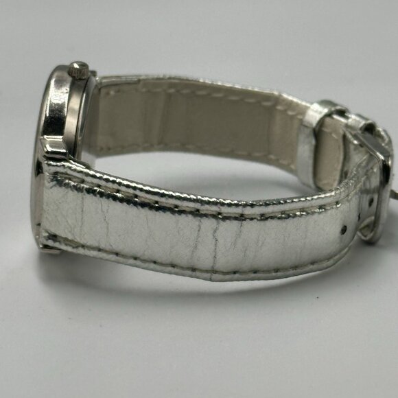 Vintage Shannons Watch Women Silver Tone Rotating Heart Dial New Battery 8.5" - Picture 10 of 14